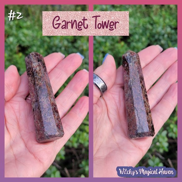 Garnet Gemstone Obelisk Tower - Picture 1 of 2